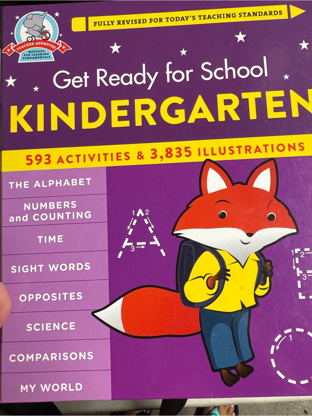 Get Ready for School Kindergarten Activity Book - Purple/Yellow